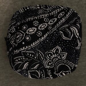 Vera Bradley Black and White Paisley Pouch